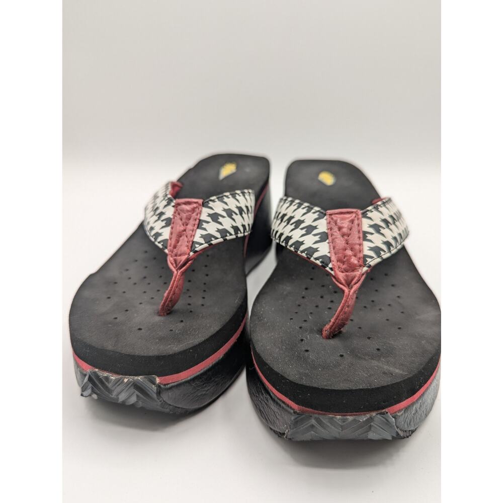 Volatile Bat Checkered Platform Flip Flops Size 9 - image 3